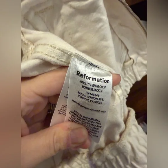 Reformation Kinsley Cropped Bomber Jacket - Picture 5 of 5